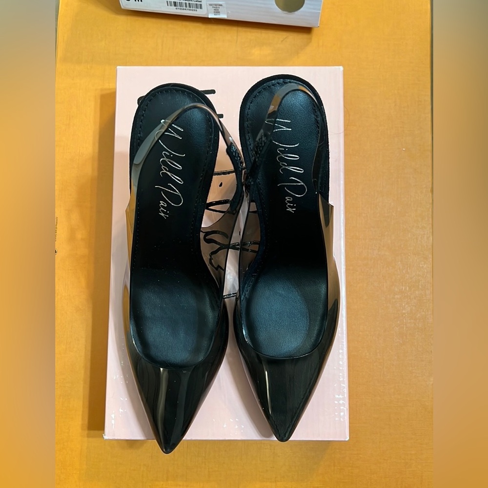 Wild Pair Clear Black Vinyl Shoes